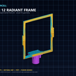 AetherCell 10 x 12 experimental radiant energy frame STL kit rendered from the included geometry